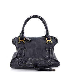 Chloe Marcie Satchel Denim Medium #227104C11B